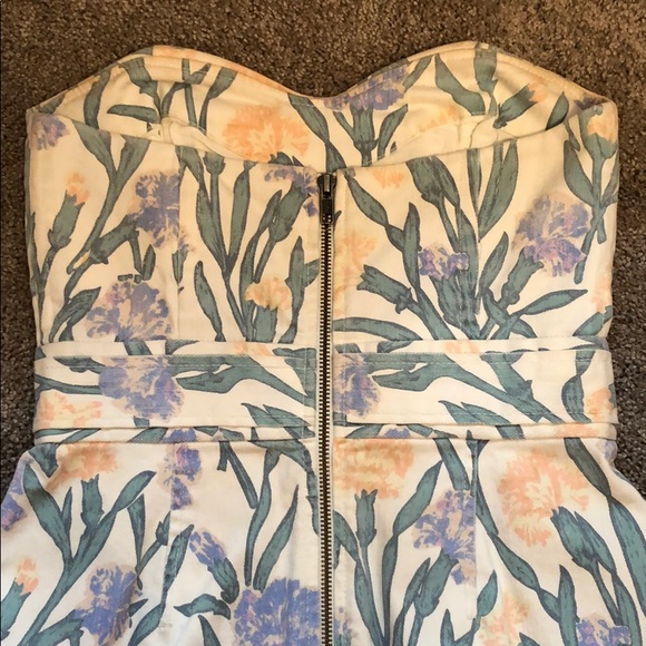 Adorable Patterned FC Jeans Strapless Dress US 4 - Picture 6 of 7